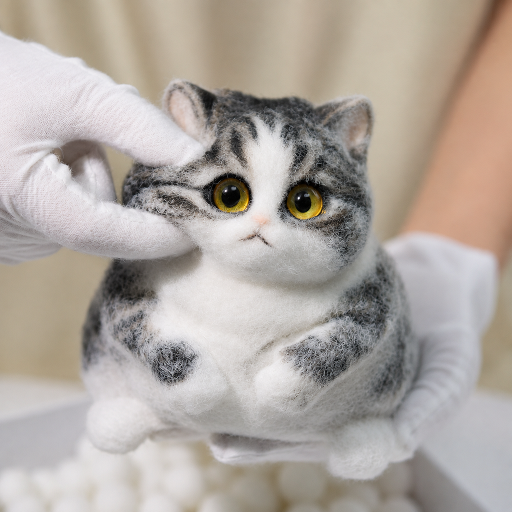Gray Squishy Chubby kitty
