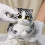 Gray Squishy Chubby kitty