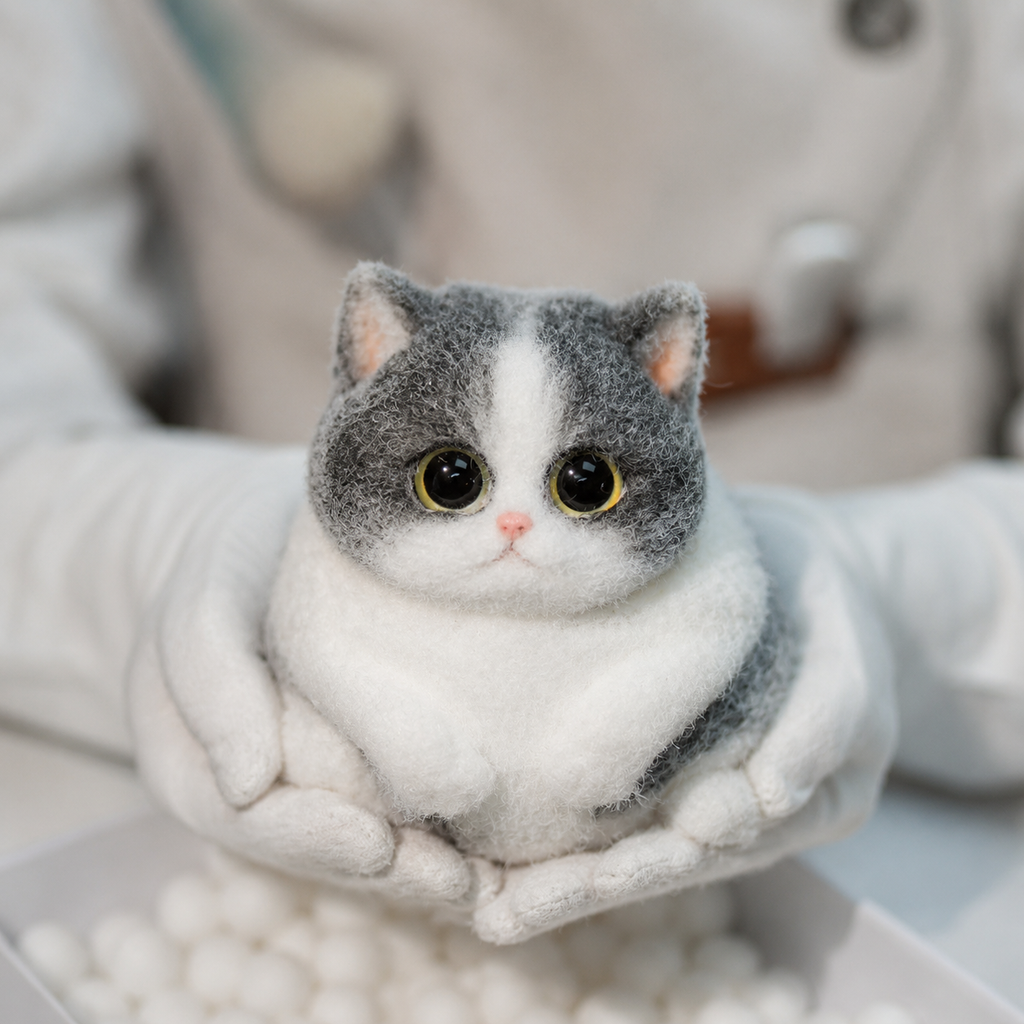 White Chubby Cat