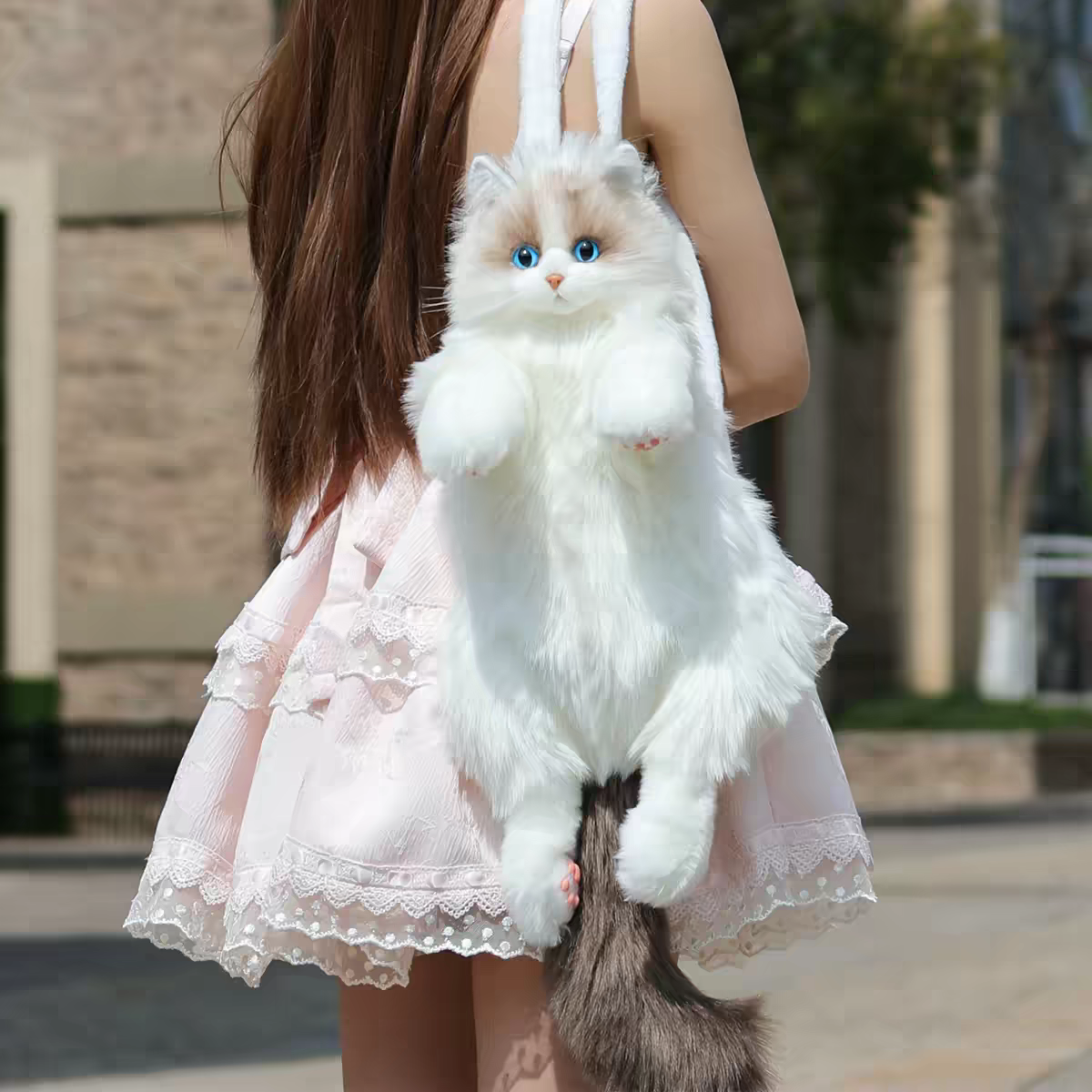 Plush Furr Cat Backpacks